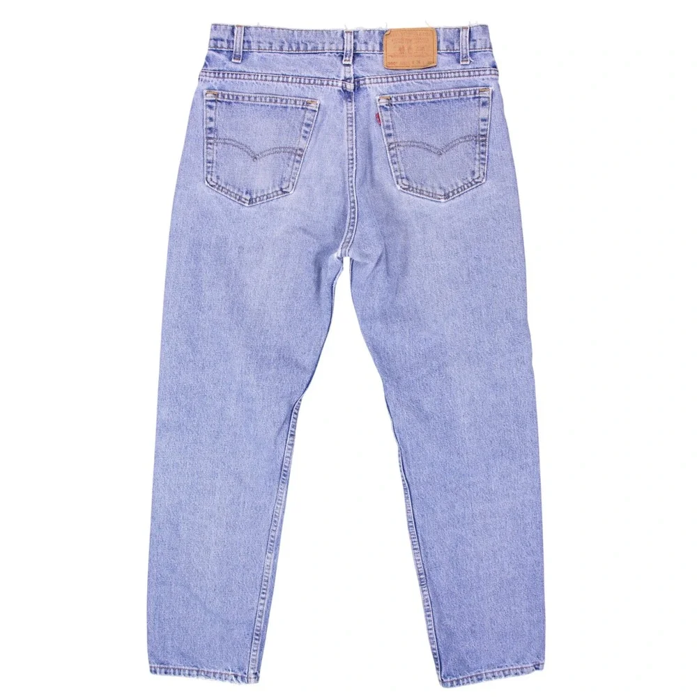 Vintage Levis 505 Regular Fit Straight Leg Jeans Light Wash 34x30 Blue Denim USA